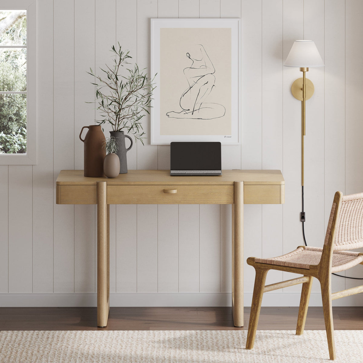 Haley design reference by Nathan James; custom teak study table by Gulmohar Wood Works Bangalore