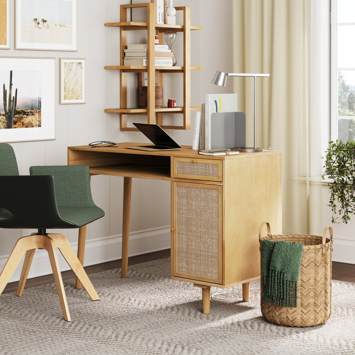 Aaron design reference by Nathan James; custom teak study table by Gulmohar Wood Works Bangalore