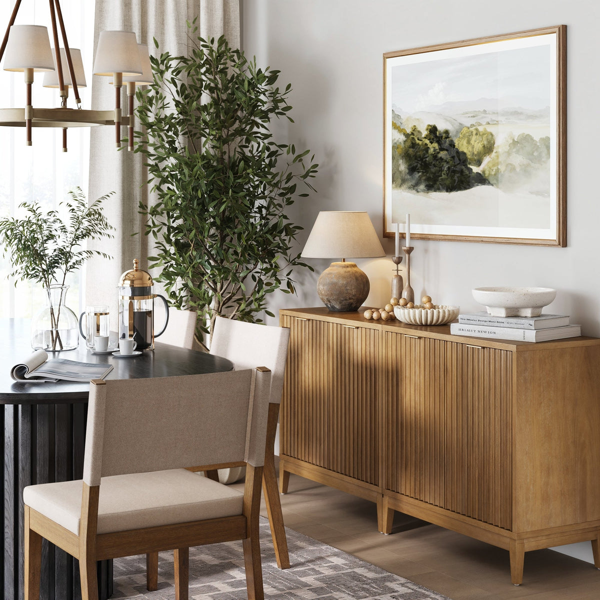 Jasper design reference by Nathan James; custom teak console unit by Gulmohar Wood Works Bangalore