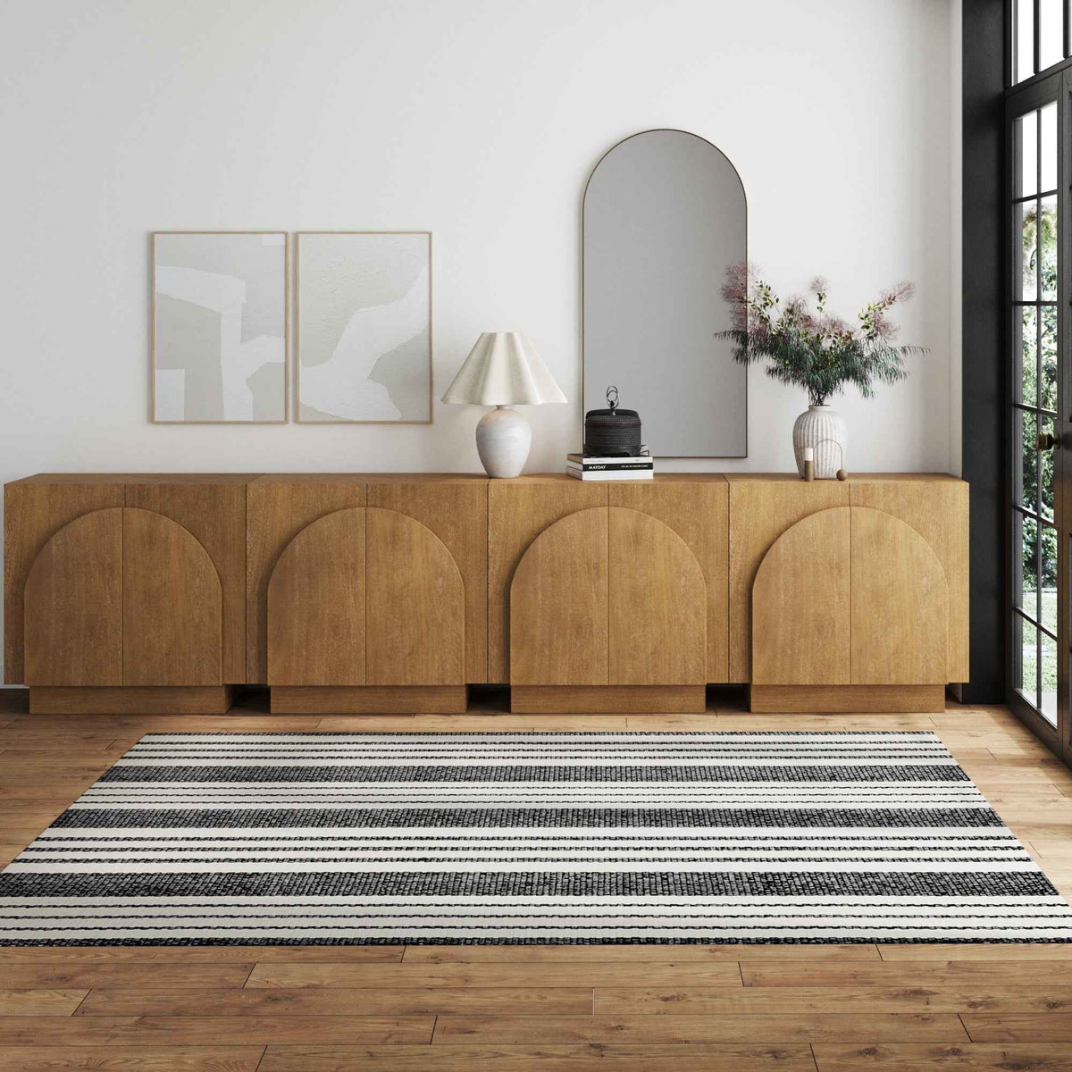 Iris Arched Teak Console Unit – Set of 4