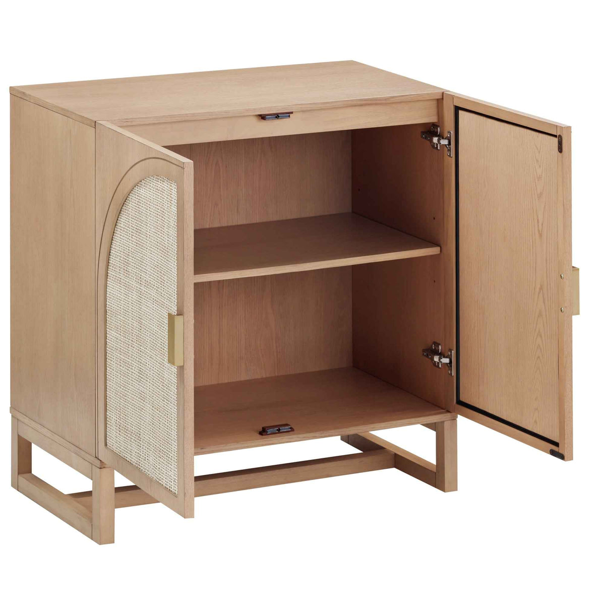 Paxton Arched Teak & Cane Console Unit – Set of 2