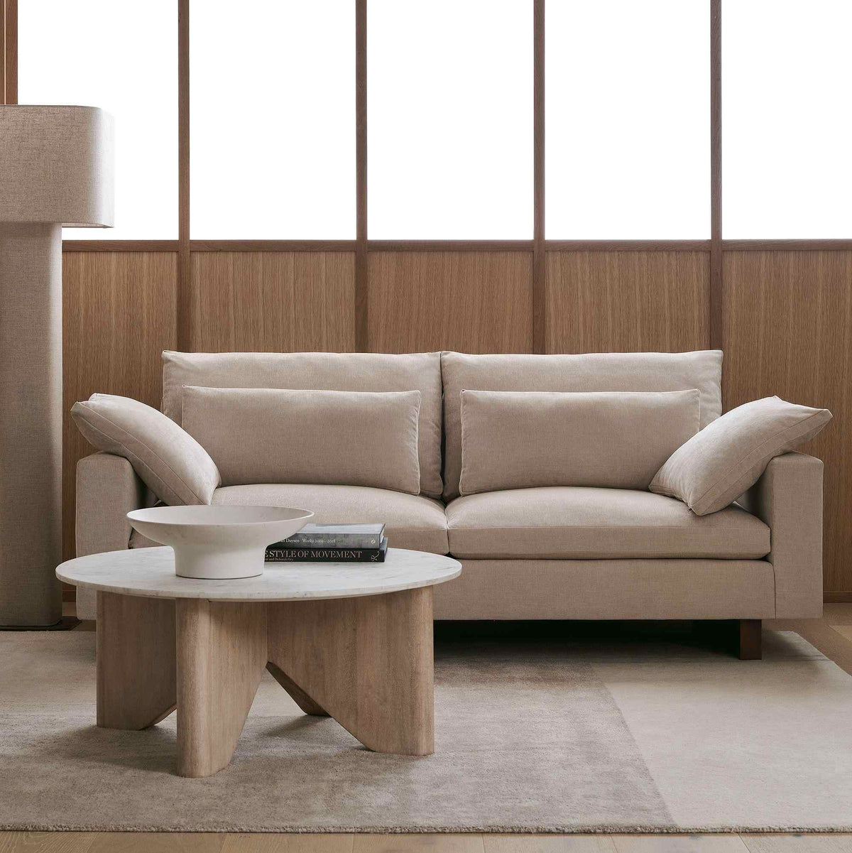 Harmony Style 82-inch Lounge Sofa - design reference for Gulmohar Wood Works