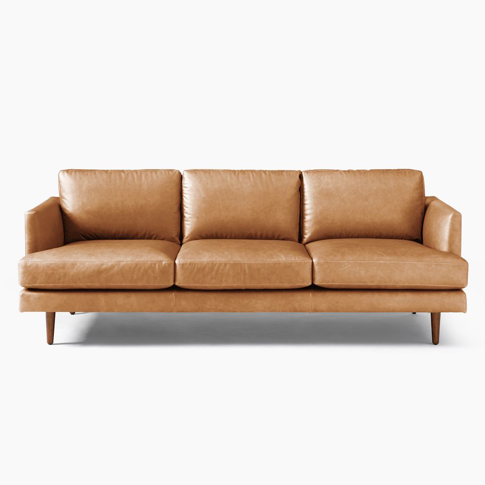 Haven Loft Style 86-inch Leather Sofa - design reference photo 2 for Gulmohar Wood Works