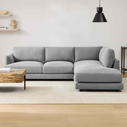 Haven Style 108-inch Fabric Bumper Chaise Sofa - design reference for Gulmohar Wood Works