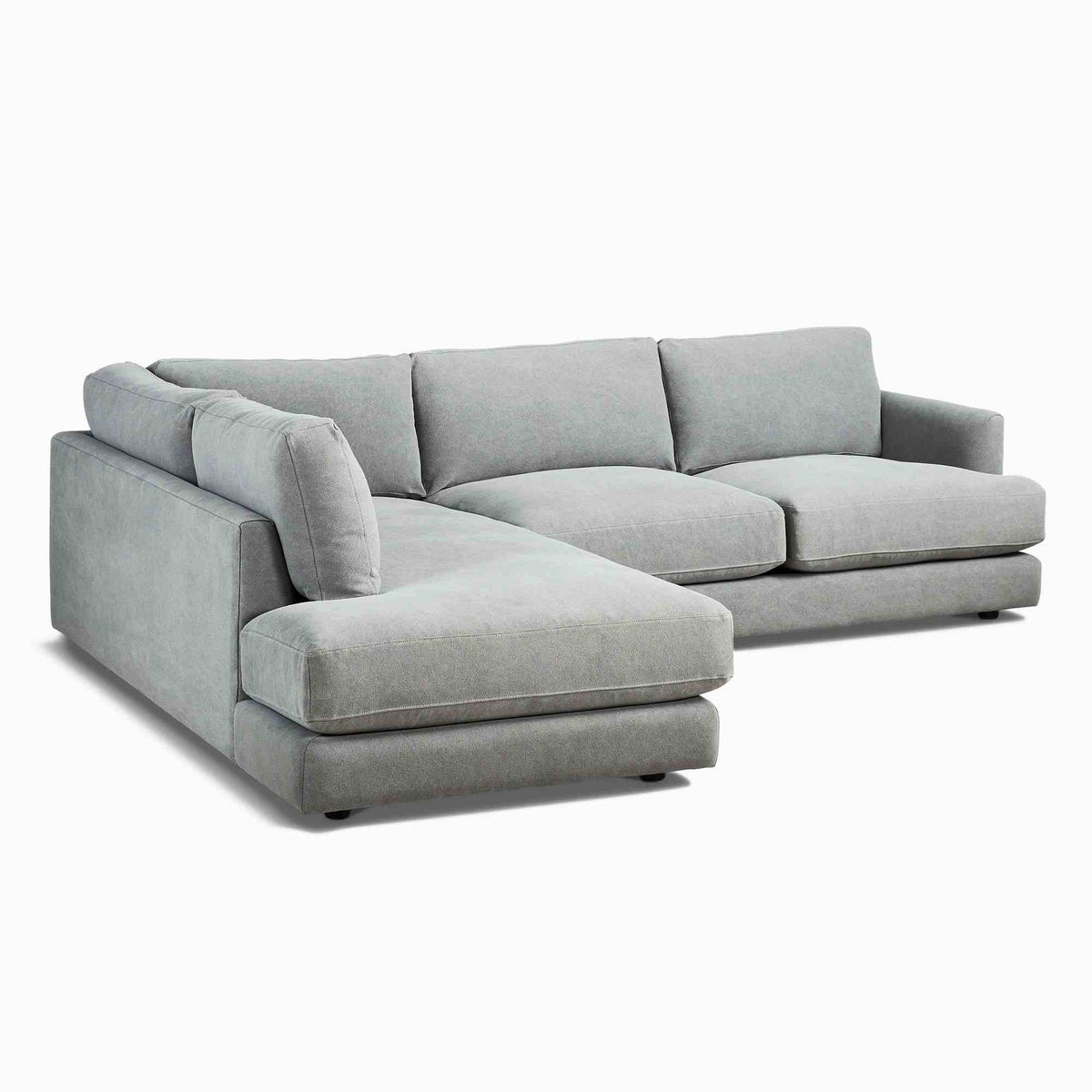 Haven Style 108-inch Fabric Bumper Chaise Sofa - reference view 3 for Gulmohar Wood Works