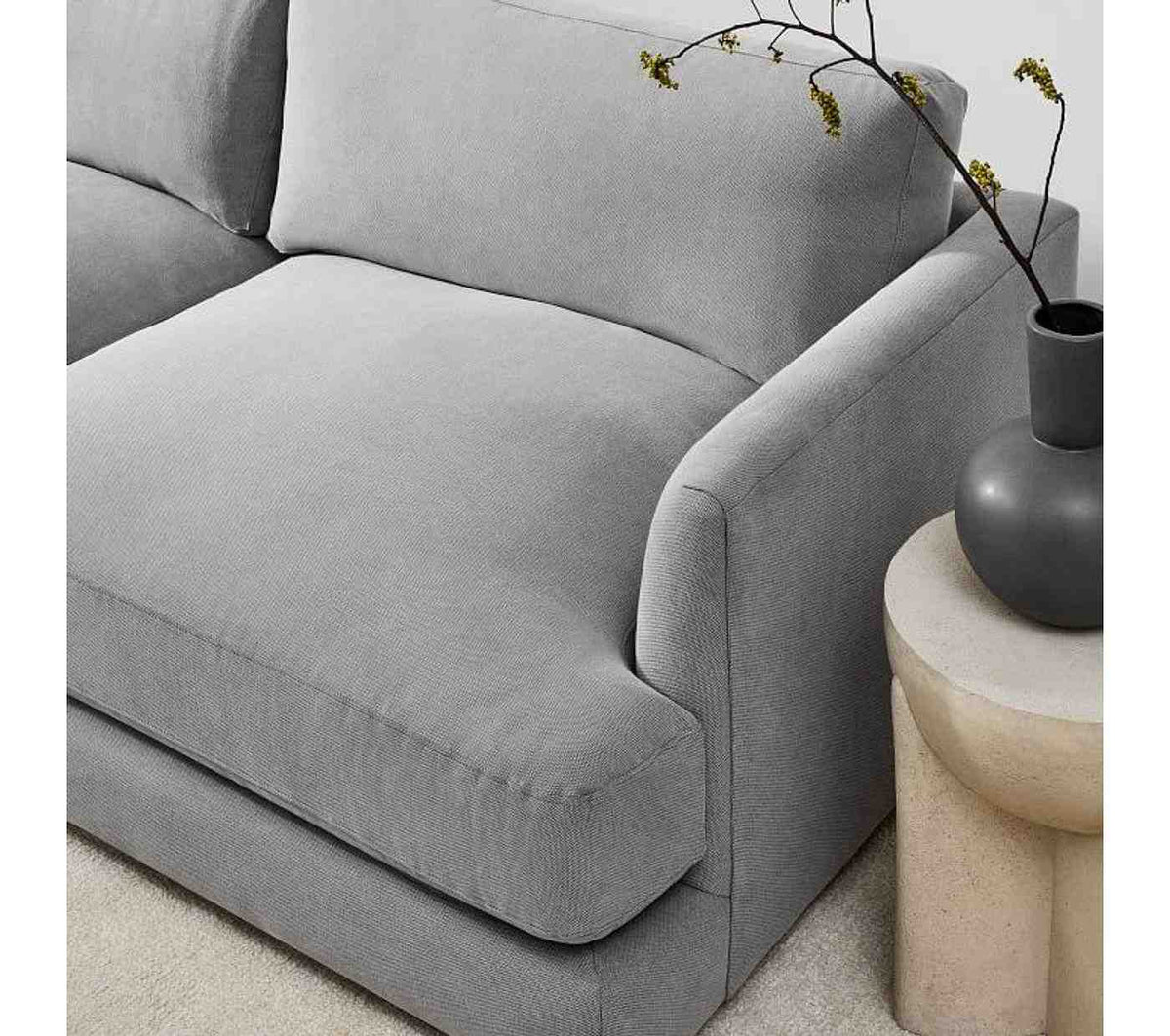 Haven Style 84-inch Fabric Sofa - reference view 2 for Gulmohar Wood Works