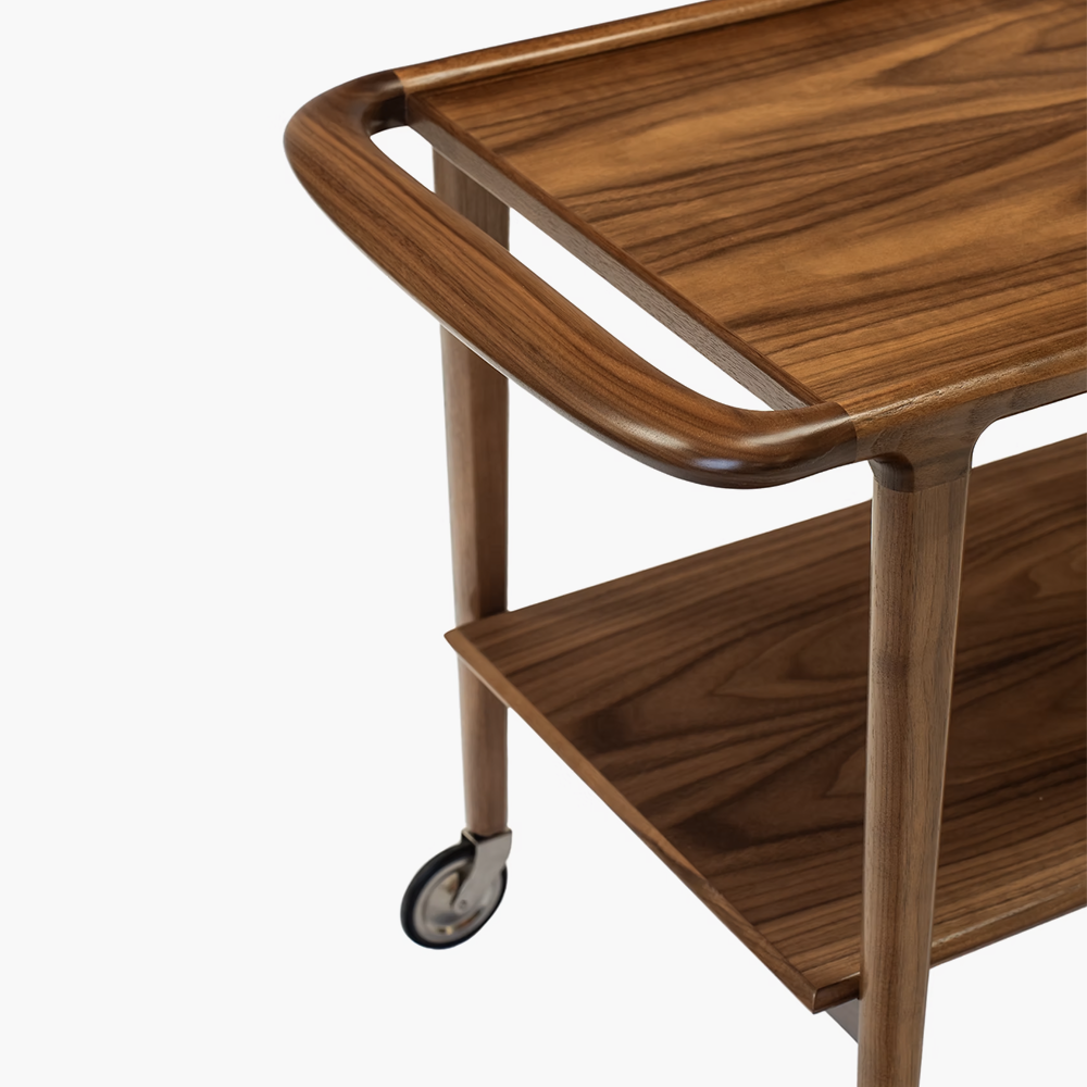 Original J.L. Møller Model 44 design reference — top and handle detail. Source: BLU KAT. Custom Gulmohar teak version may differ.