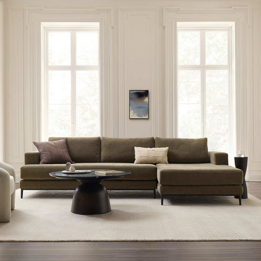 Landon Style 112-inch Chaise Sectional Sofa - design reference for Gulmohar Wood Works