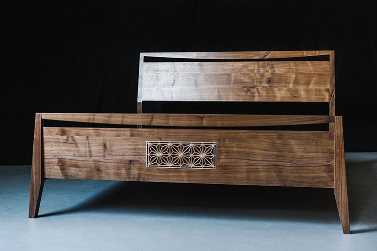 Mcintosh Bed — overall view; original Kendrick Anderson design reference, not a Gulmohar teak product photograph