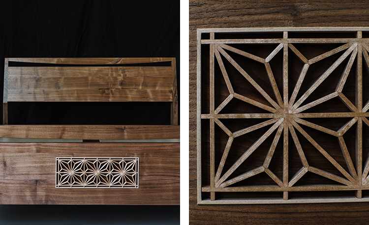 Mcintosh Bed — joinery and detail view; original Kendrick Anderson design reference, not a Gulmohar teak product photograph