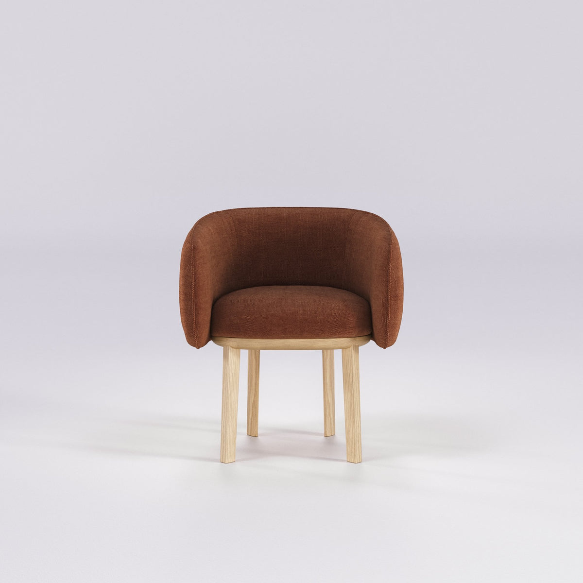 Nido by Christian Haas for Wewood, front view in original oak finish; design reference, not Gulmohar teak photography
