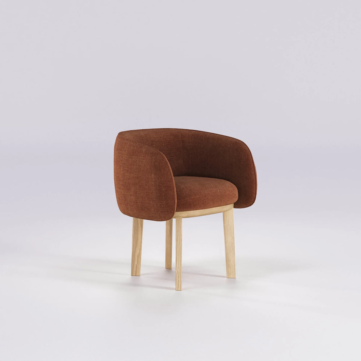 Nido by Christian Haas for Wewood, three-quarter view in original oak finish; design reference, not Gulmohar teak photography
