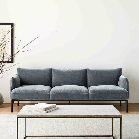 Penn Style 87-inch Chenille Sofa - design reference for Gulmohar Wood Works
