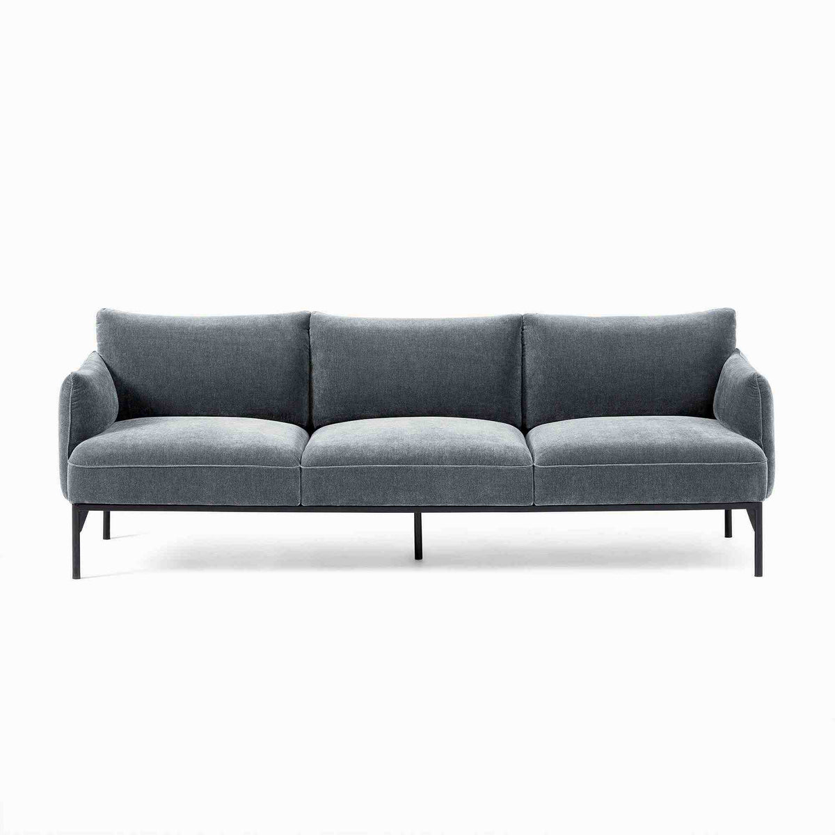 Penn Style 87-inch Chenille Sofa - reference view 2 for Gulmohar Wood Works