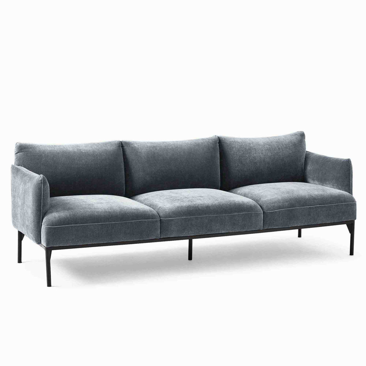 Penn Style 87-inch Chenille Sofa - reference view 3 for Gulmohar Wood Works