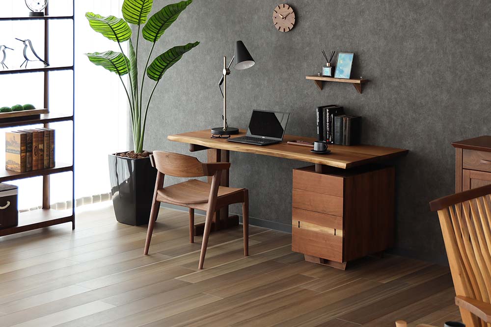 Premium Desk: Overall design reference; original design reference, not Gulmohar teak finish