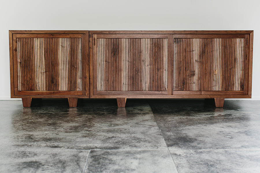 Riffel Bar — overall view; original Kendrick Anderson design reference, not a Gulmohar teak product photograph