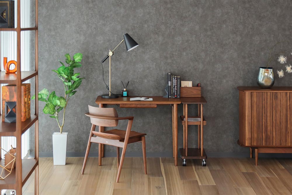 RODAN Desk: Alternate design reference; original design reference, not Gulmohar teak finish