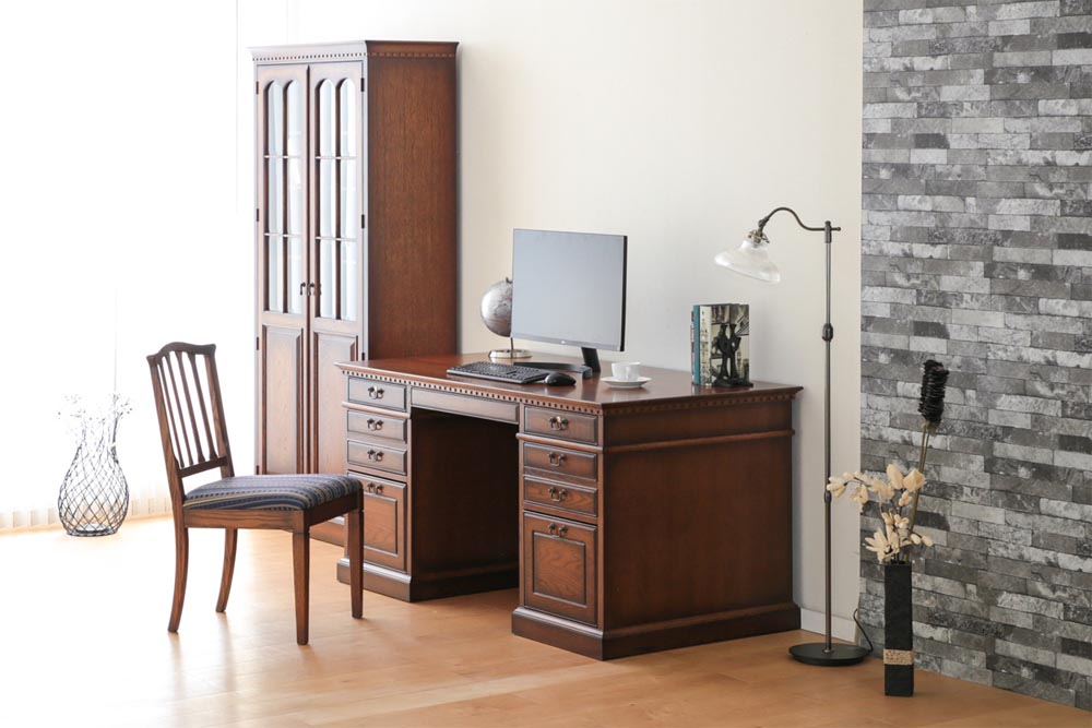 Brooks Double-sleeve desk: Overall design reference; original design reference, not Gulmohar teak finish