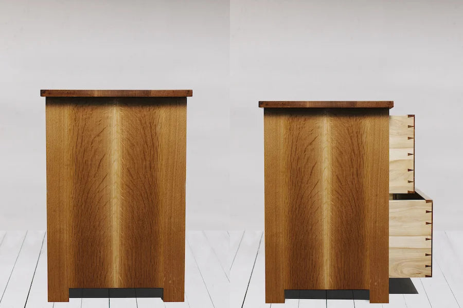 McLaughlin Chest — alternate view; original Kendrick Anderson design reference, not a Gulmohar teak product photograph