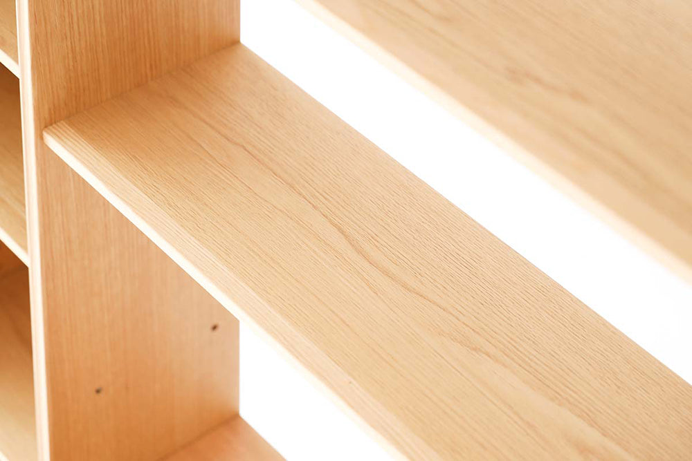 ac-cent board Tower shelf desk: Furniture detail; original design reference, not Gulmohar teak finish