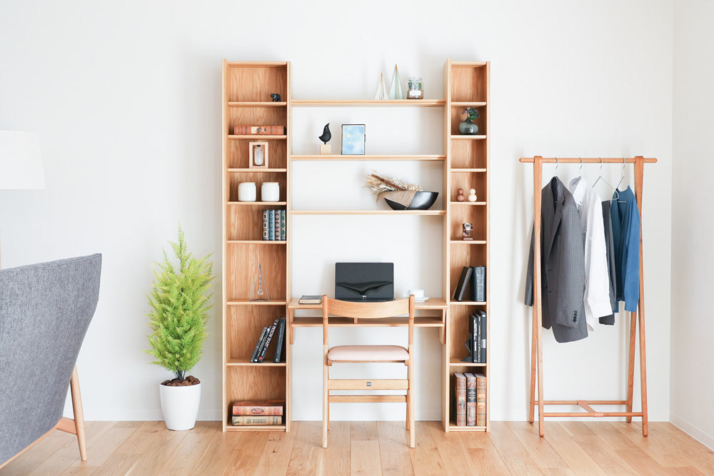 ac-cent board Tower shelf desk: Alternate design reference; original design reference, not Gulmohar teak finish