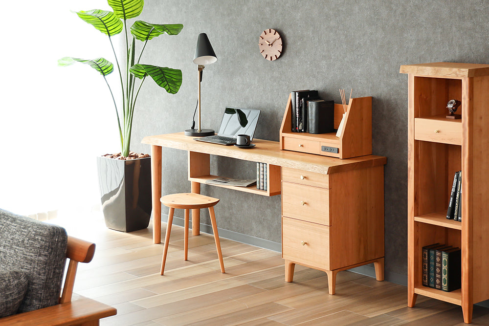 Wald desk: Overall design reference; original design reference, not Gulmohar teak finish