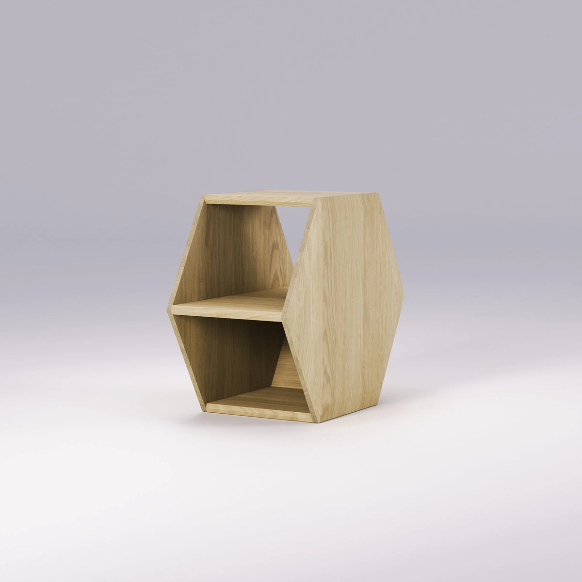 hexa table, original Wewood design reference, view 0; source timber shown, Gulmohar version made in teak.