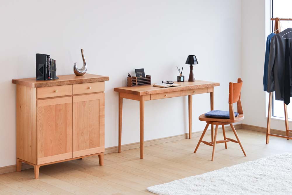 Biruta Writing Desk: Alternate design reference; original design reference, not Gulmohar teak finish