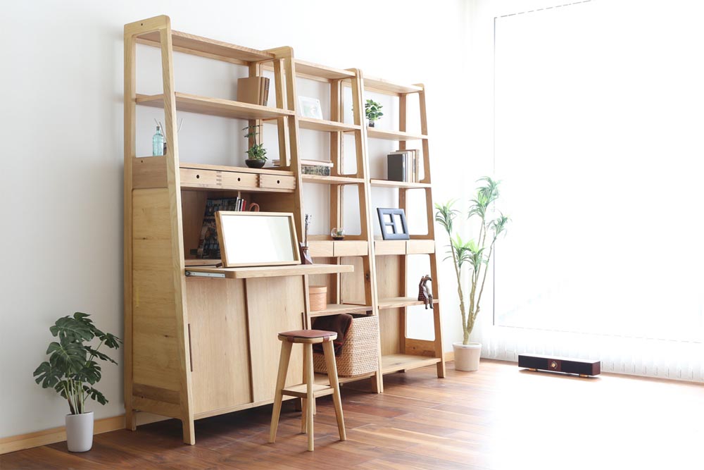 luonto Writing Shelf: Overall design reference; original design reference, not Gulmohar teak finish