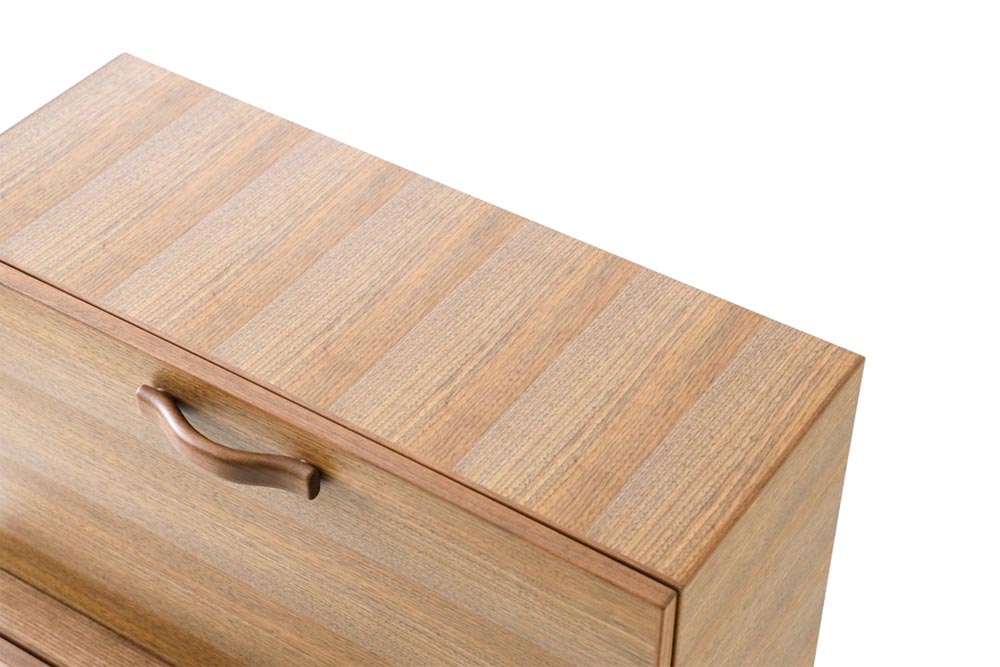 yamanami YD1 writing bureau: Tabletop detail; original design reference, not Gulmohar teak finish