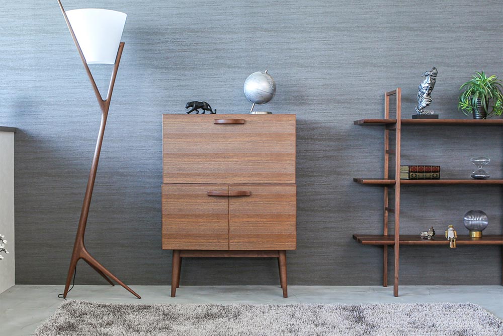yamanami YD1 writing bureau: Writing bureau alternate reference; original design reference, not Gulmohar teak finish