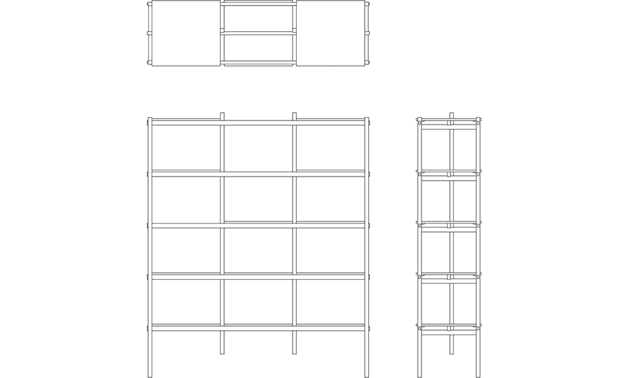 KARIMOKU Book Shelf N-SS01 - GULMOHAR WOOD WORKS - Made in Bangalore