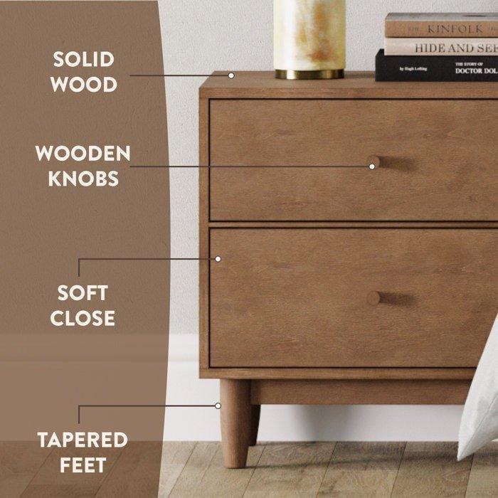 BRUNTON Drawer Nightstand - GULMOHAR WOOD WORKS - Made in Bangalore