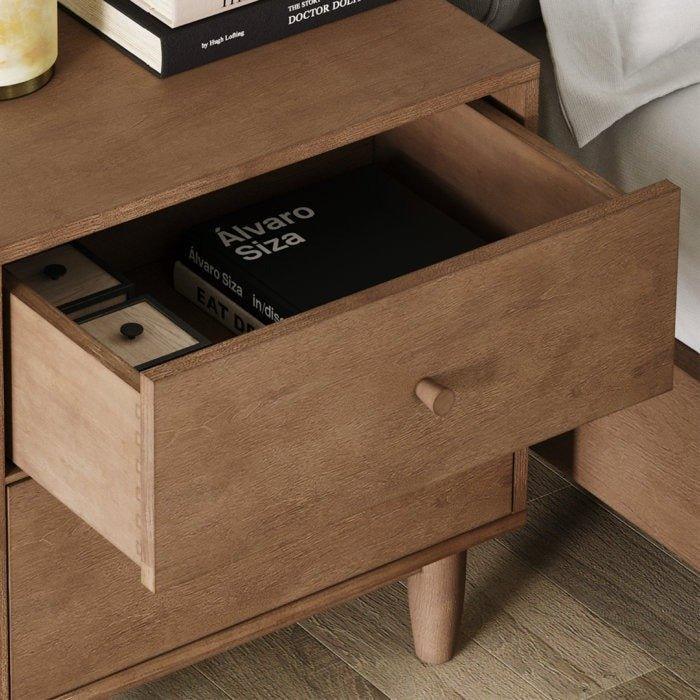 BRUNTON Drawer Nightstand - GULMOHAR WOOD WORKS - Made in Bangalore
