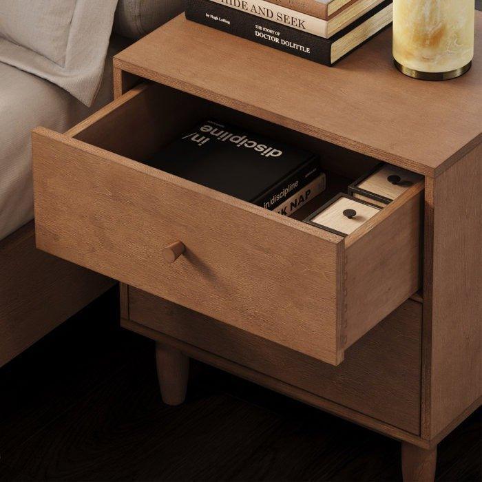 BRUNTON Drawer Nightstand - GULMOHAR WOOD WORKS - Made in Bangalore