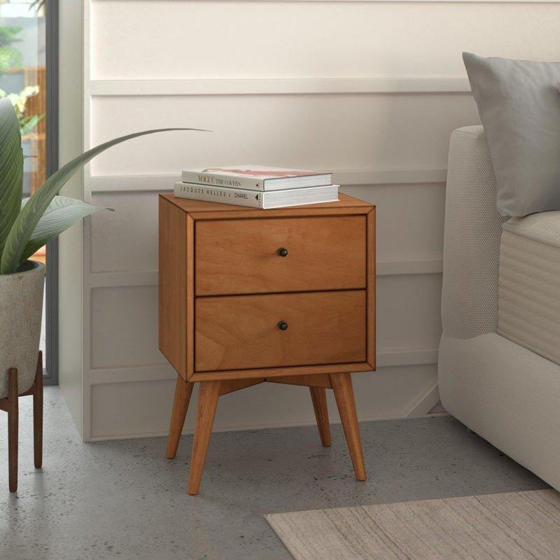 CHARLES Drawer Nightstand - GULMOHAR WOOD WORKS - Made in Bangalore