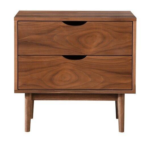 CLARK 2 Drawer Nightstand - GULMOHAR WOOD WORKS - Made in Bangalore