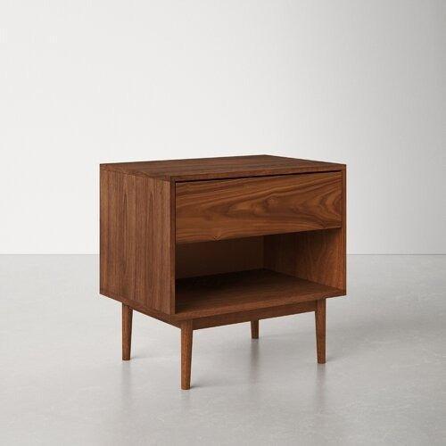 CLARK Drawer Nightstand - GULMOHAR WOOD WORKS - Made in Bangalore