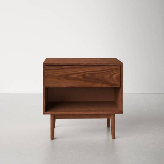 CLARK Drawer Nightstand - GULMOHAR WOOD WORKS - Made in Bangalore
