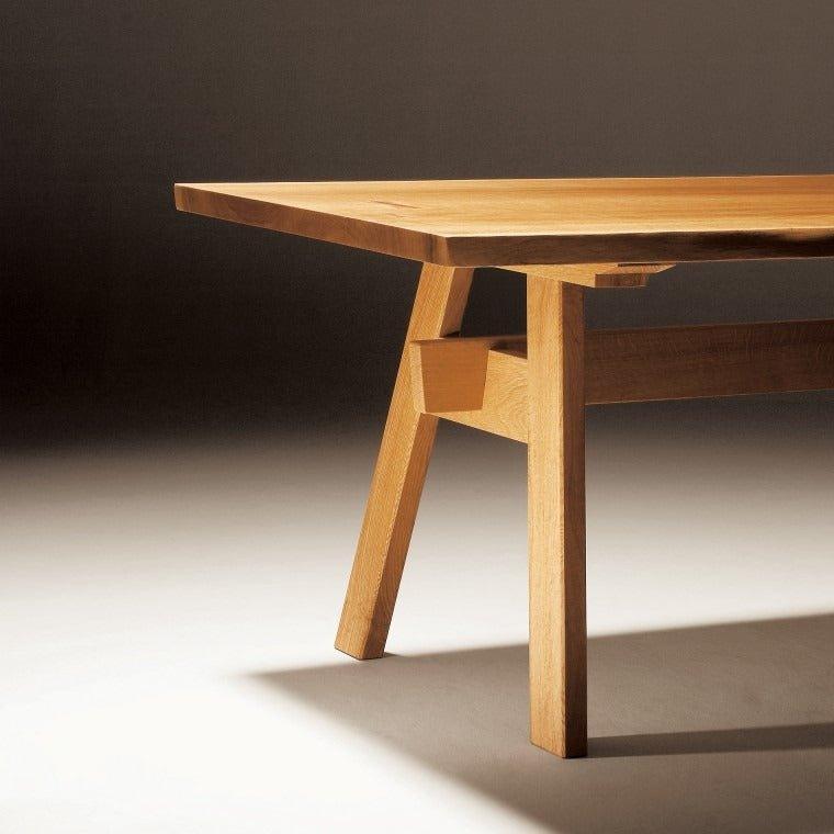 IPPONGI Table with Yagura Legs - GULMOHAR WOOD WORKS - Made in Bangalore