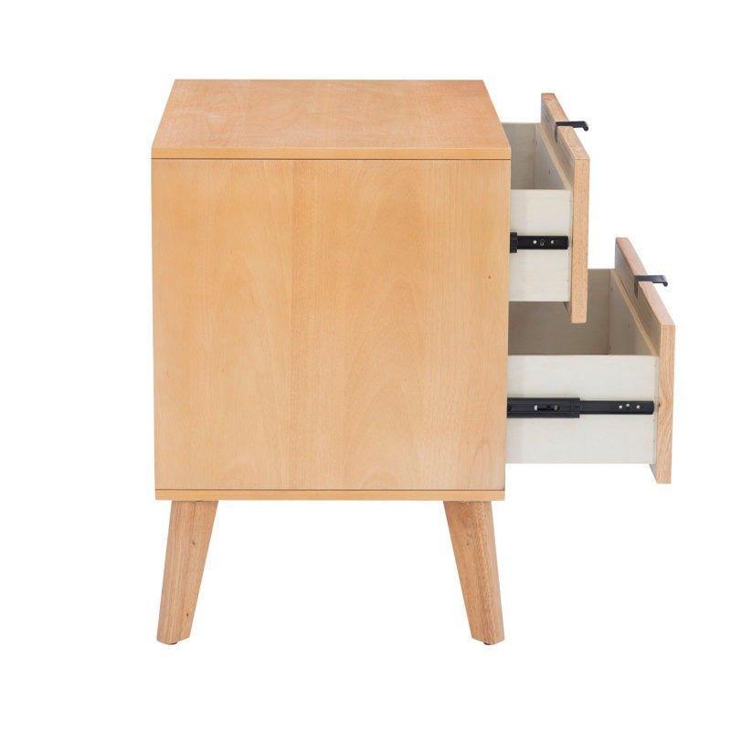 MARCUS Cane Front Nightstand - GULMOHAR WOOD WORKS - Made in Bangalore
